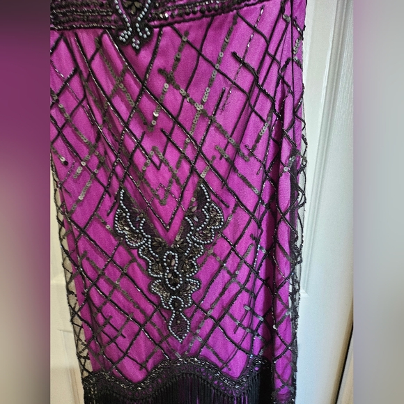 Nwt Sue Wong 1920's Flapper Beaded Elegant Coquette Dress Size 10. - Picture 5 of 16